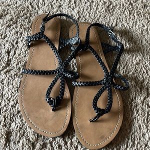 Merona Black Braided Sandals